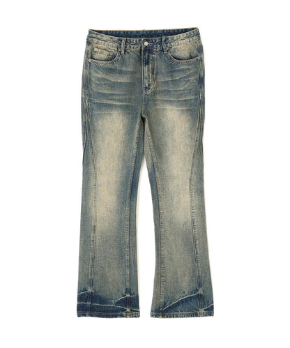 NOT4NERD/ノットフォーナード/Warped Seam Flare Fit Denim Pants