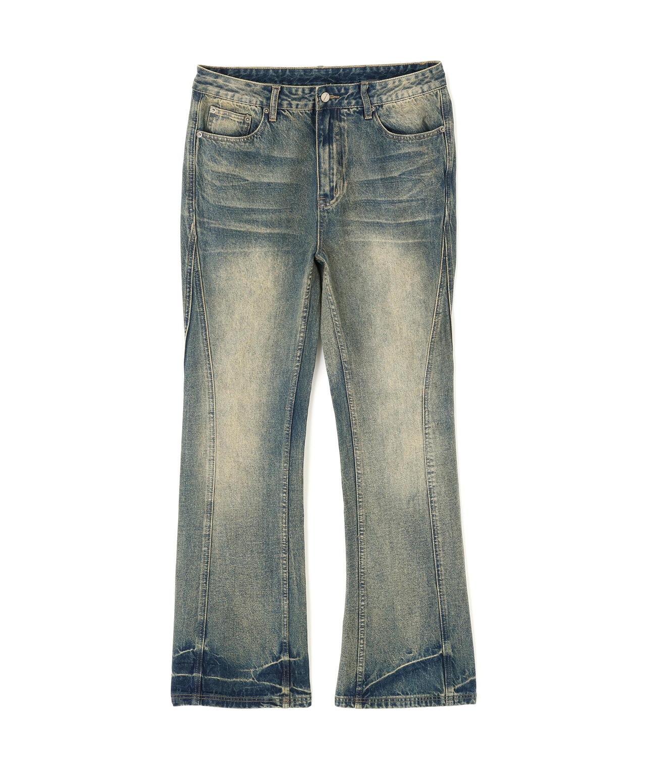 NOT4NERD/ノットフォーナード/Warped Seam Flare Fit Denim Pants