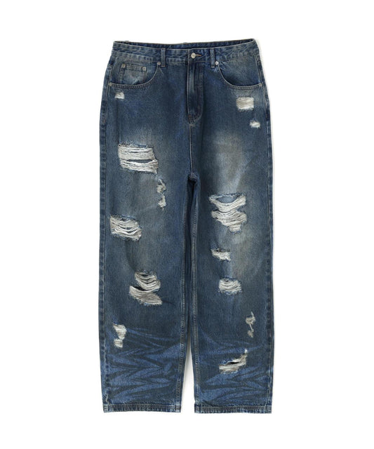 NOT4NERD/ノットフォーナード/Hidden Symbol Distressed Denim Pants