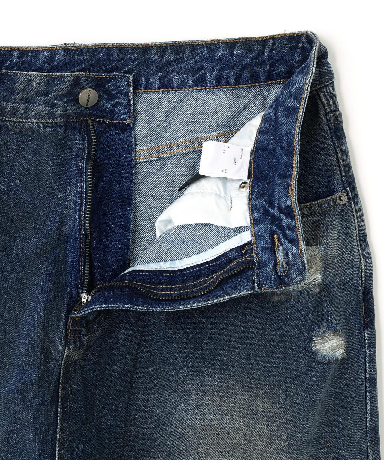 NOT4NERD/ノットフォーナード/Hidden Symbol Distressed Denim Pants