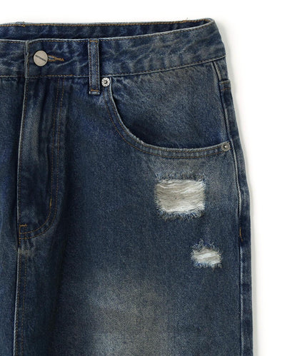 NOT4NERD/ノットフォーナード/Hidden Symbol Distressed Denim Pants