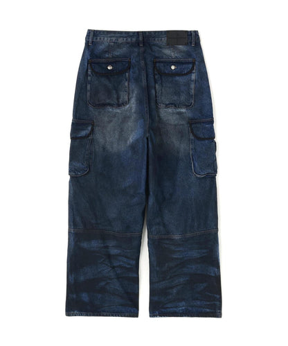 NOT4NERD/ノットフォーナード/Dirty Washed Parachute Cargo Denim Pants