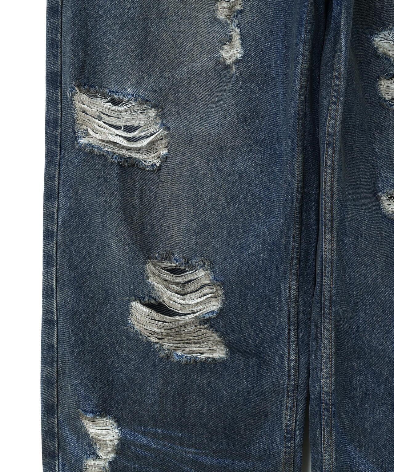 NOT4NERD/ノットフォーナード/Hidden Symbol Distressed Denim Pants