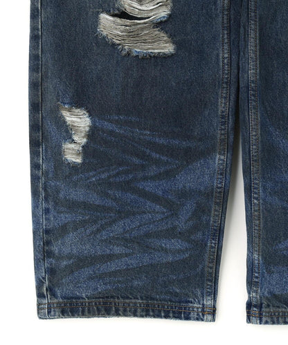NOT4NERD/ノットフォーナード/Hidden Symbol Distressed Denim Pants