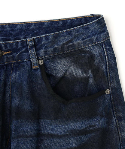 NOT4NERD/ノットフォーナード/Dirty Washed Parachute Cargo Denim Pants