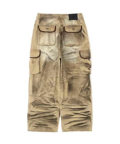 NOT4NERD/ノットフォーナード/Dirty Washed Parachute Cargo Denim Pants