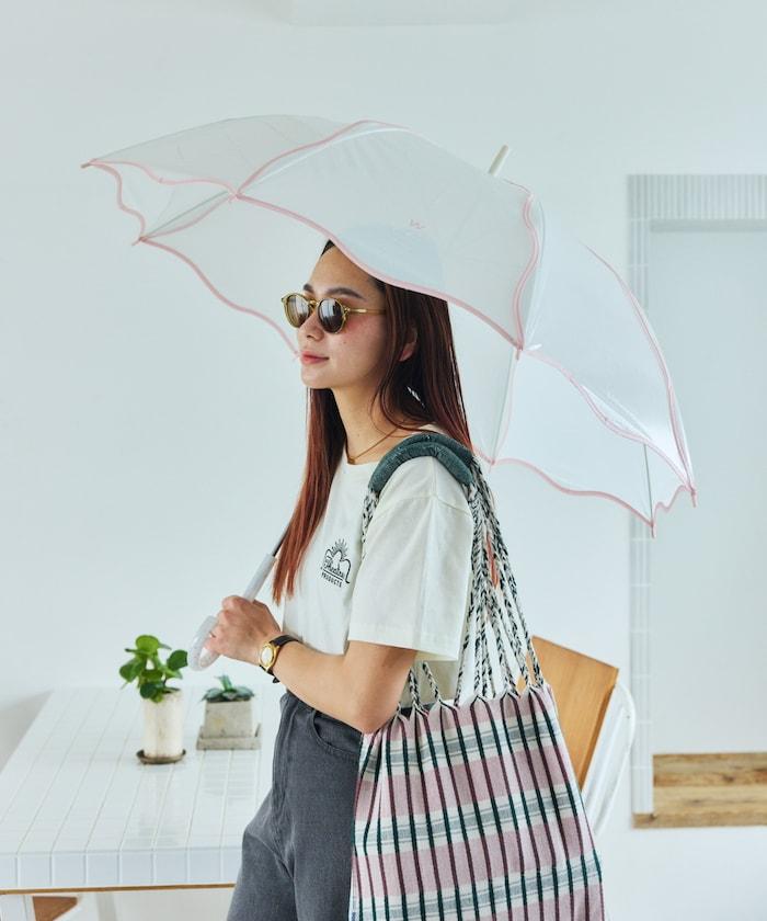 [ビニール傘]ウェービーアンブレラ 雨傘 長傘