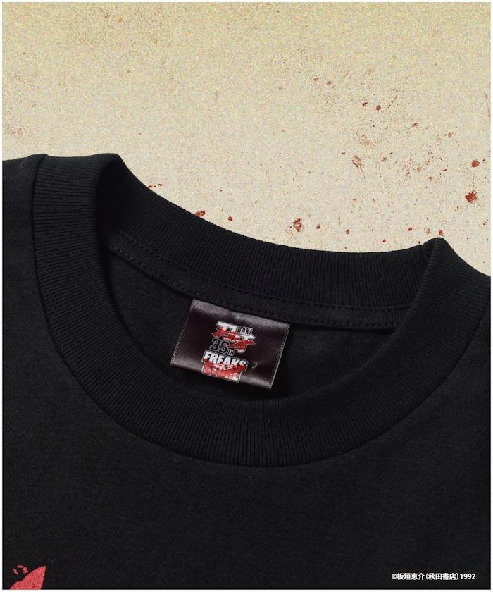 刃牙 「花山薫/侠客立」 プリント クルーネック Tシャツ