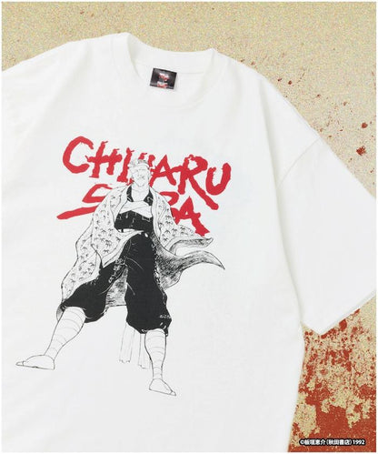 刃牙 「不屈/柴千春」 プリント クルーネック Tシャツ