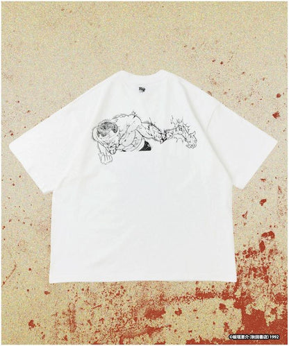 刃牙 「不屈/柴千春」 プリント クルーネック Tシャツ