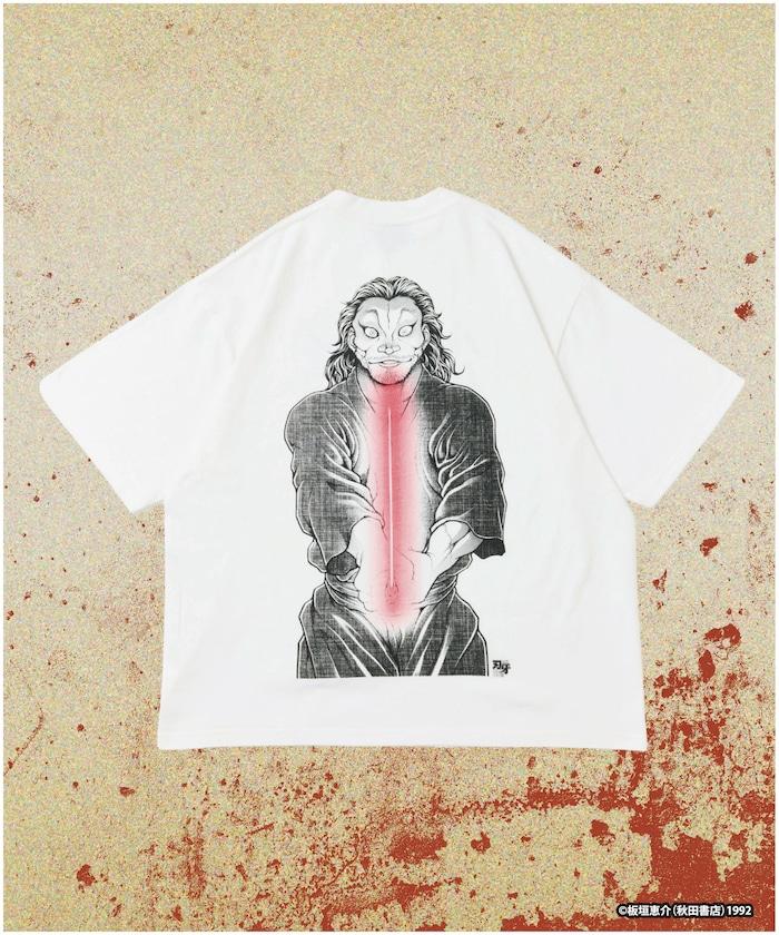 刃牙 「二天一流/宮本武蔵」プリント クルーネック Tシャツ