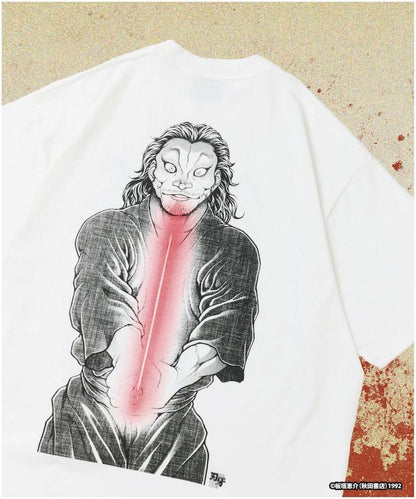 刃牙 「二天一流/宮本武蔵」プリント クルーネック Tシャツ