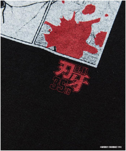 刃牙 「敗北を知りたい/最凶死刑囚」プリント クルーネック Tシャツ