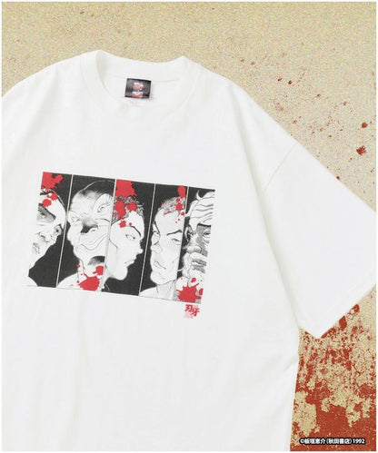 刃牙 「敗北を知りたい/最凶死刑囚」プリント クルーネック Tシャツ