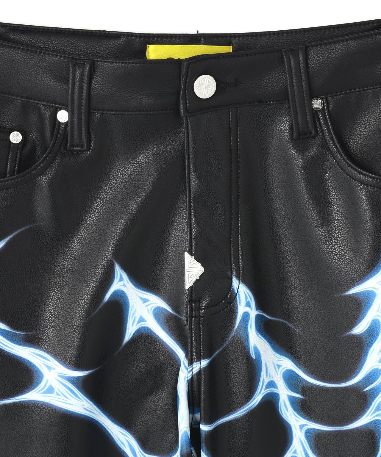 GUAPI グアピ Chrome Web Leather Pant 皮褲