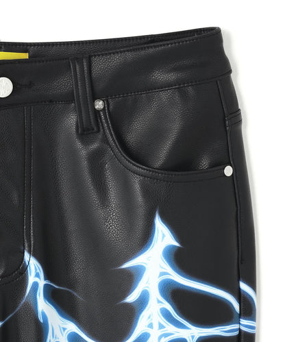 GUAPI グアピ Chrome Web Leather Pant 皮褲