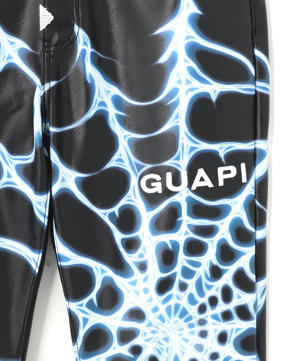 GUAPI グアピ Chrome Web Leather Pant 皮褲