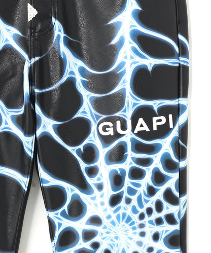 GUAPI グアピ Chrome Web Leather Pant 皮褲