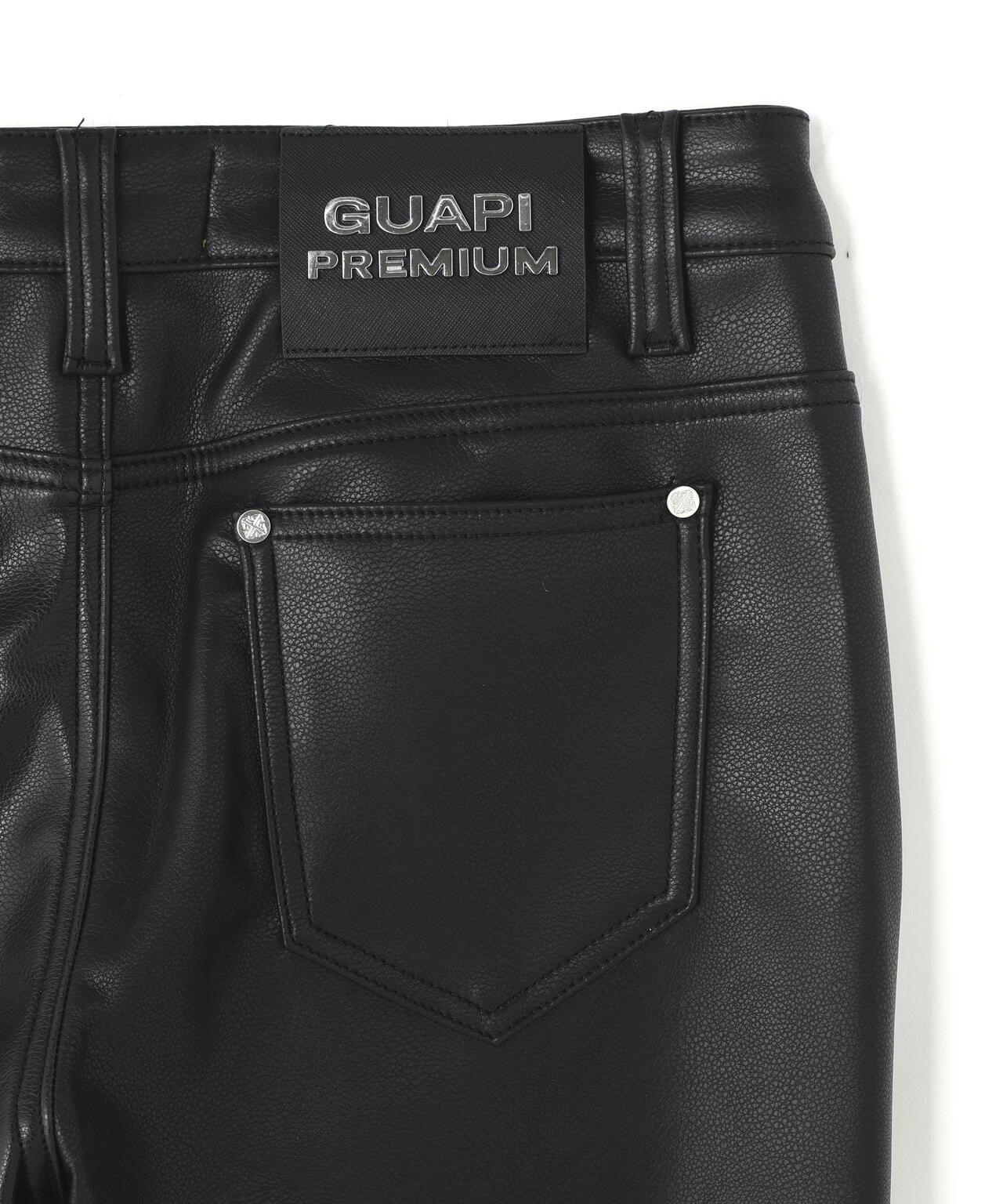 GUAPI グアピ Chrome Web Leather Pant 皮褲