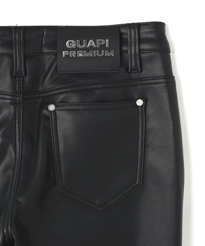 GUAPI グアピ Chrome Web Leather Pant 皮褲