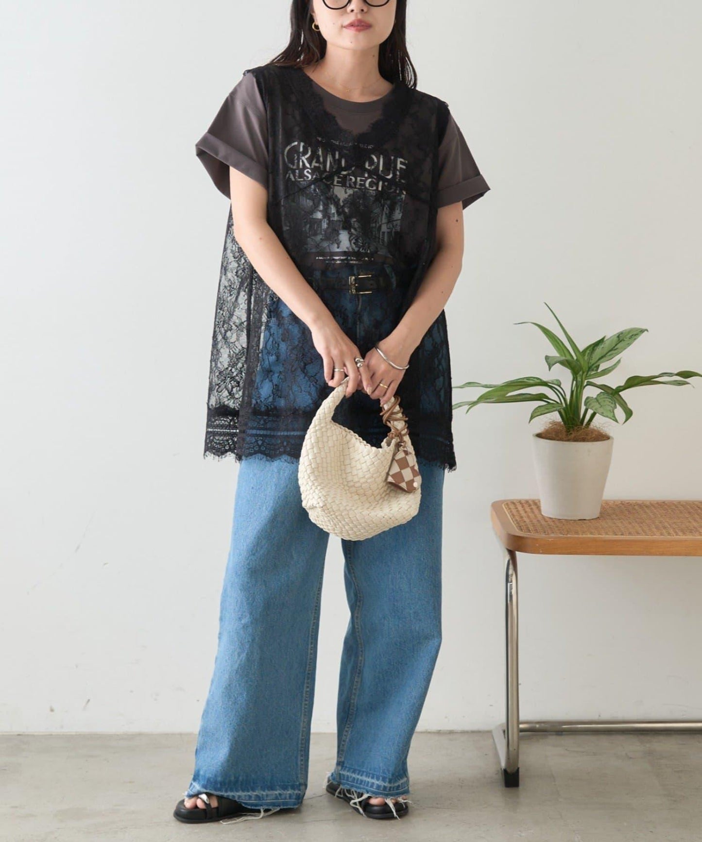 全蕾絲長款馬甲