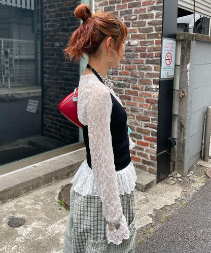 【WEB限定】ホルターネックレイヤードスターボタンキャミソール