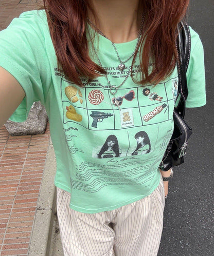 【2サイズ展開】カワイイプリントTEE