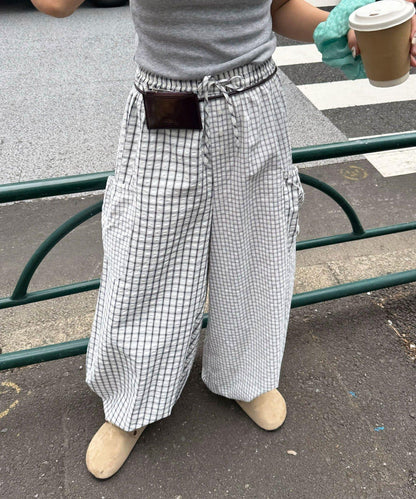 チェックバルーンイージーパンツ