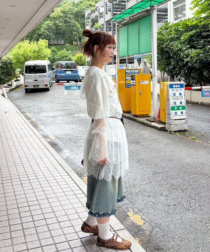 蕾絲連帽罩衫