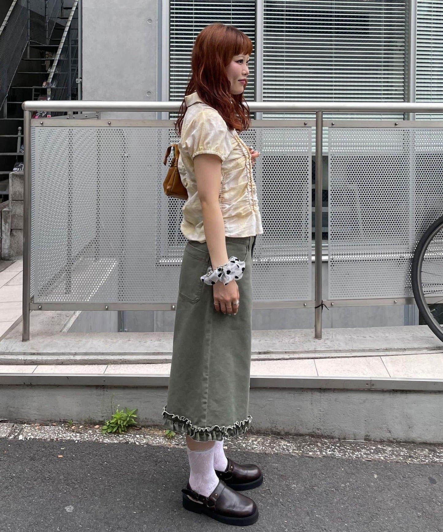 チェックシャーリングコンパクトシャツ