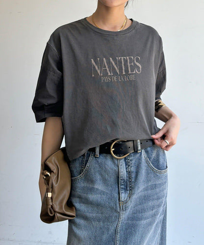 【WEB限定】異素材切替ワイドロゴTEE