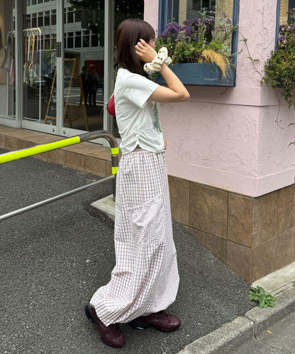 チェックバルーンイージーパンツ