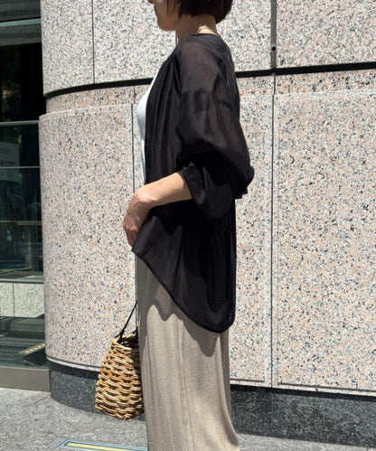 バックラッフルメッシュジャケット