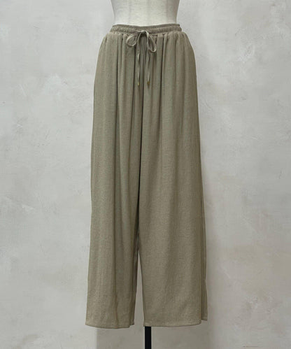 リネンタッチワイドパンツ