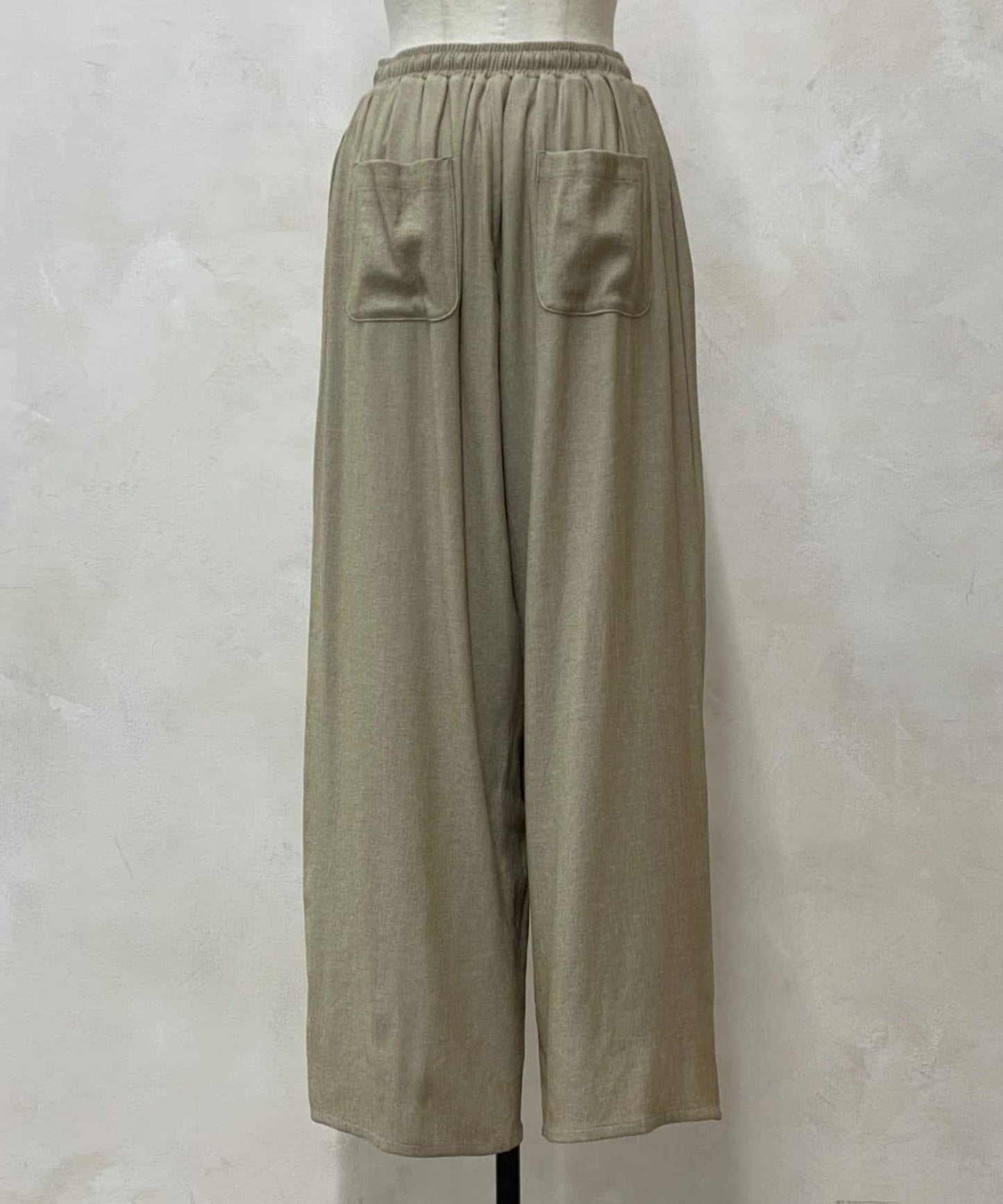 リネンタッチワイドパンツ