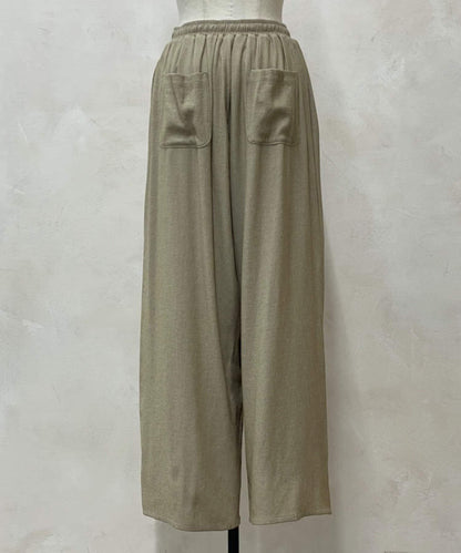 リネンタッチワイドパンツ