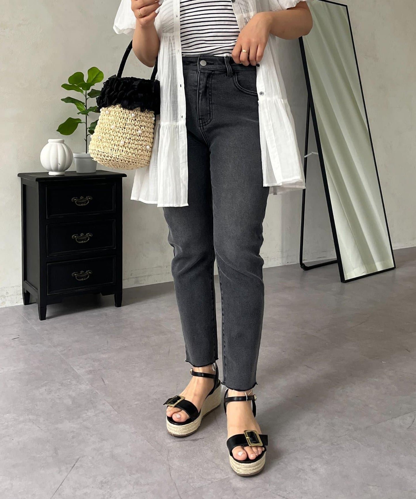 MOMO 錐形牛仔褲