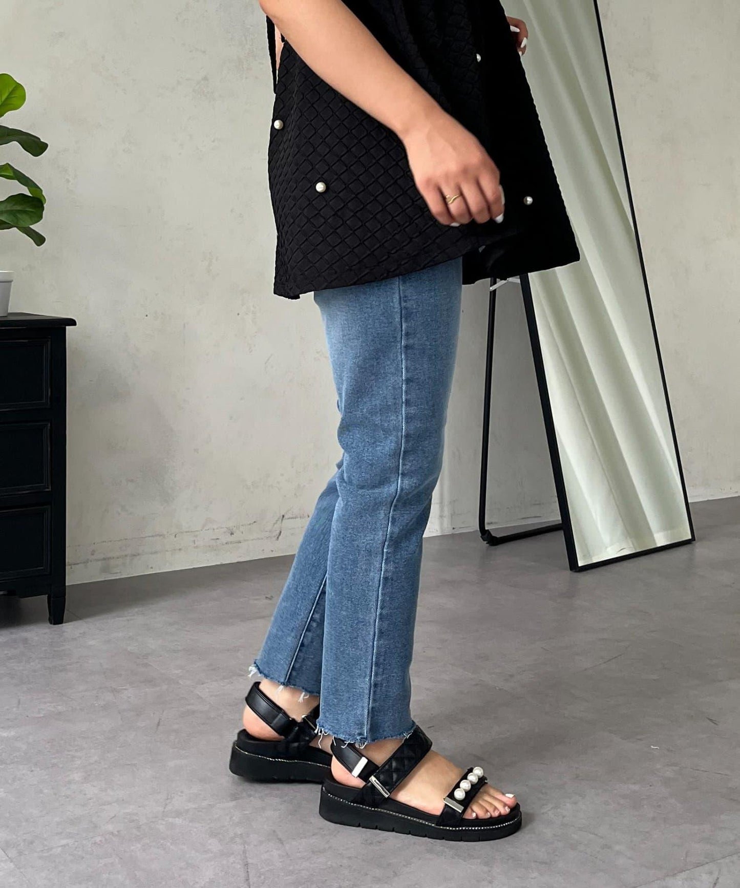 MOMO 錐形牛仔褲