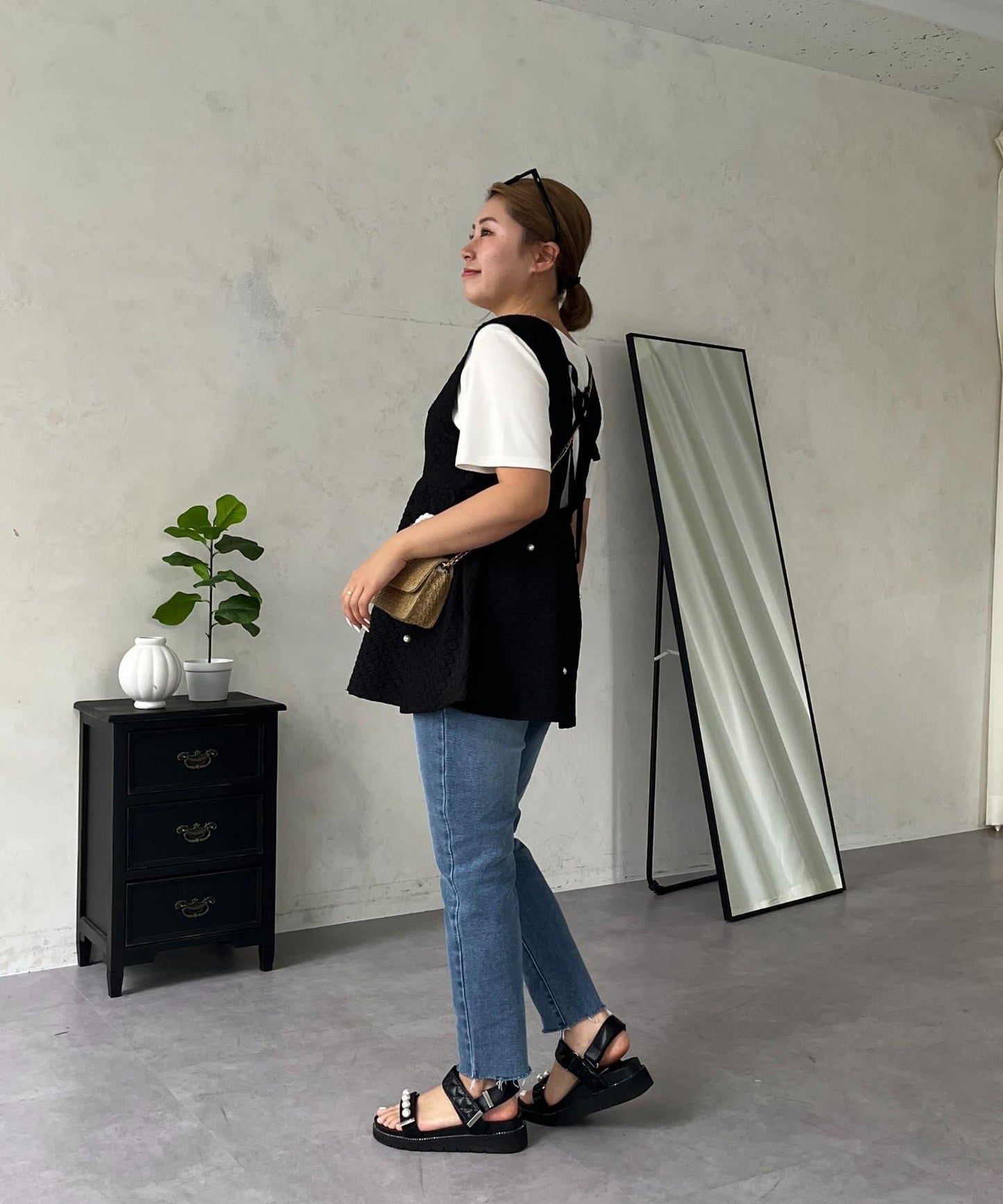MOMO 錐形牛仔褲