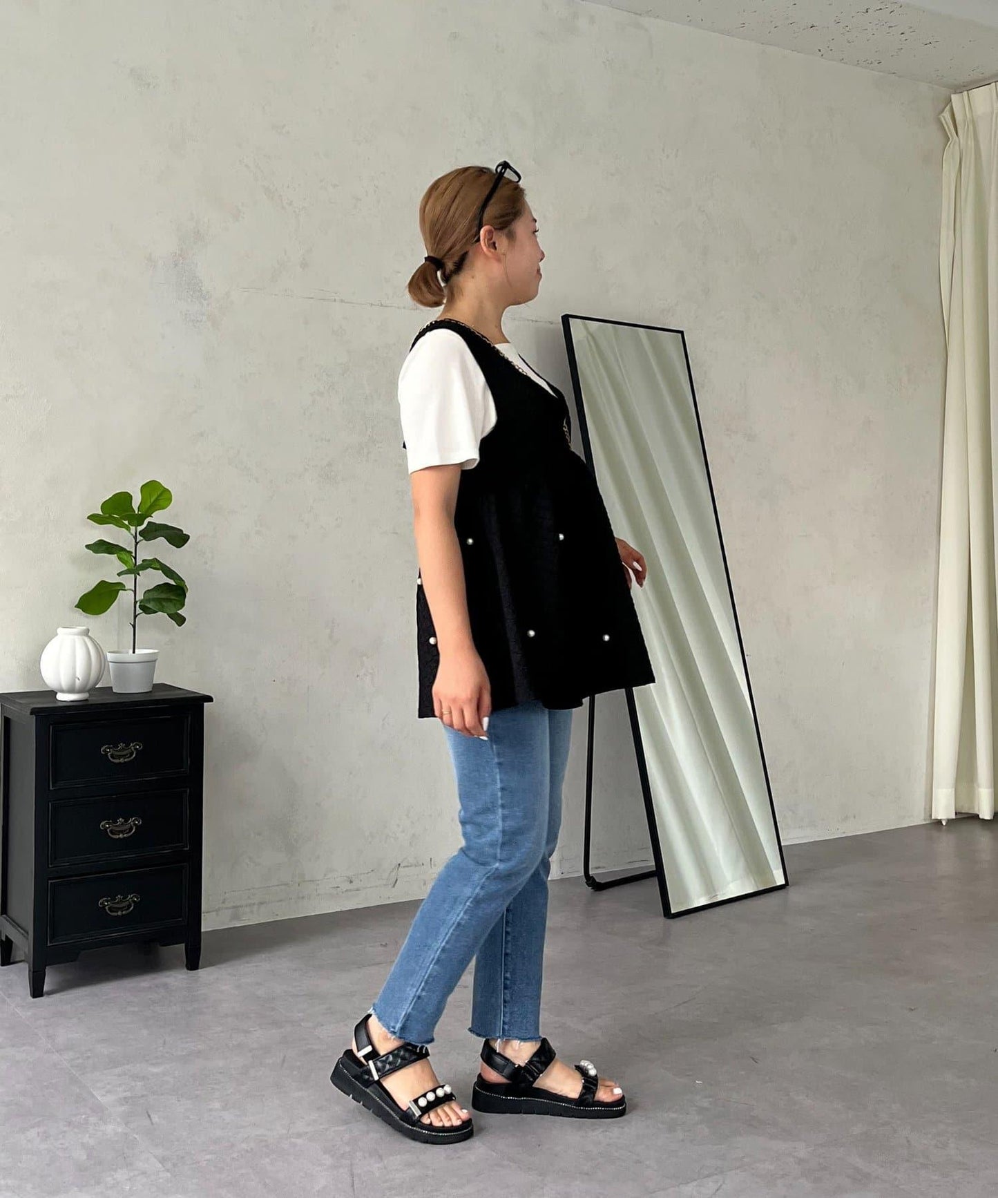 MOMO 錐形牛仔褲
