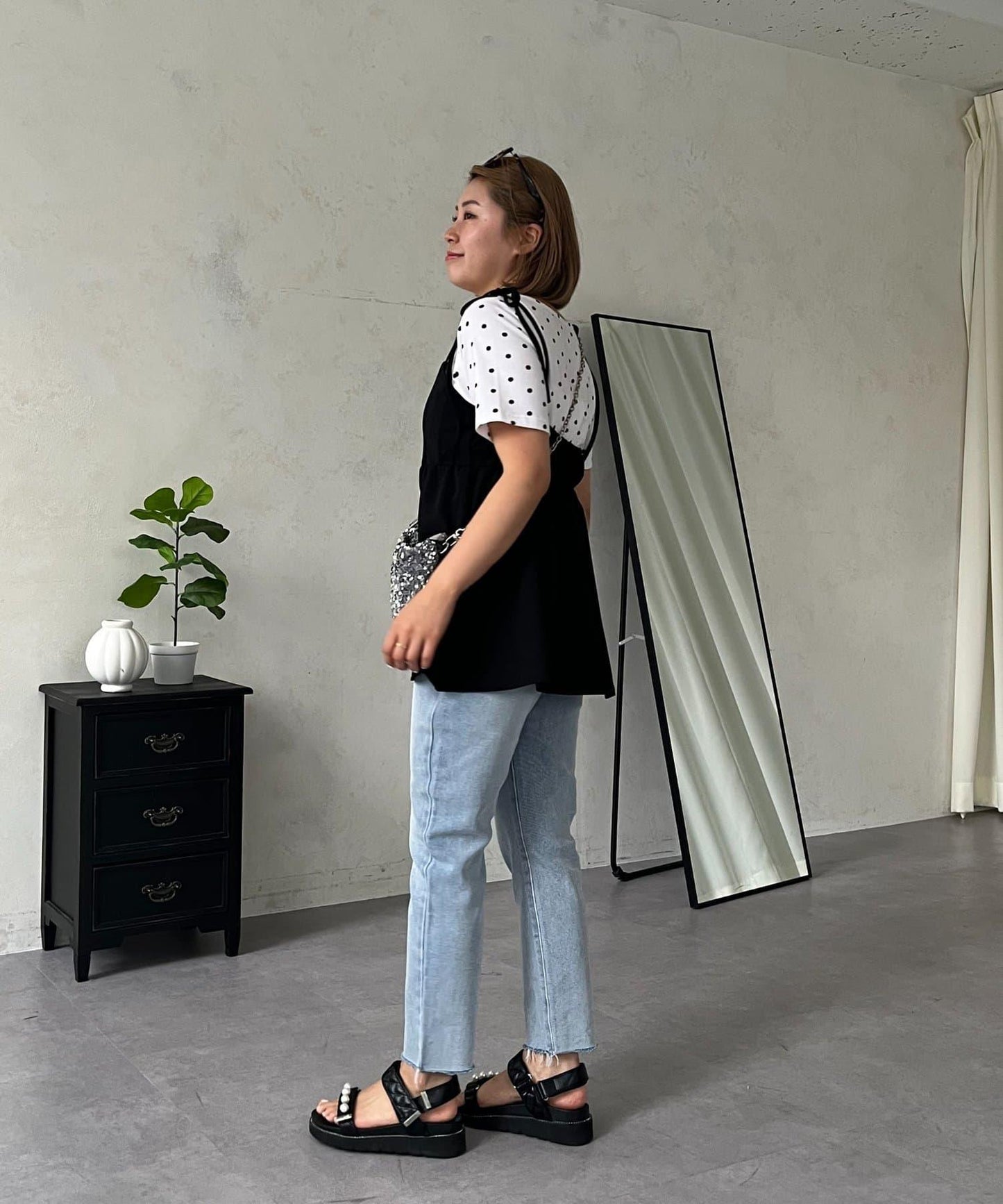 MOMO 錐形牛仔褲