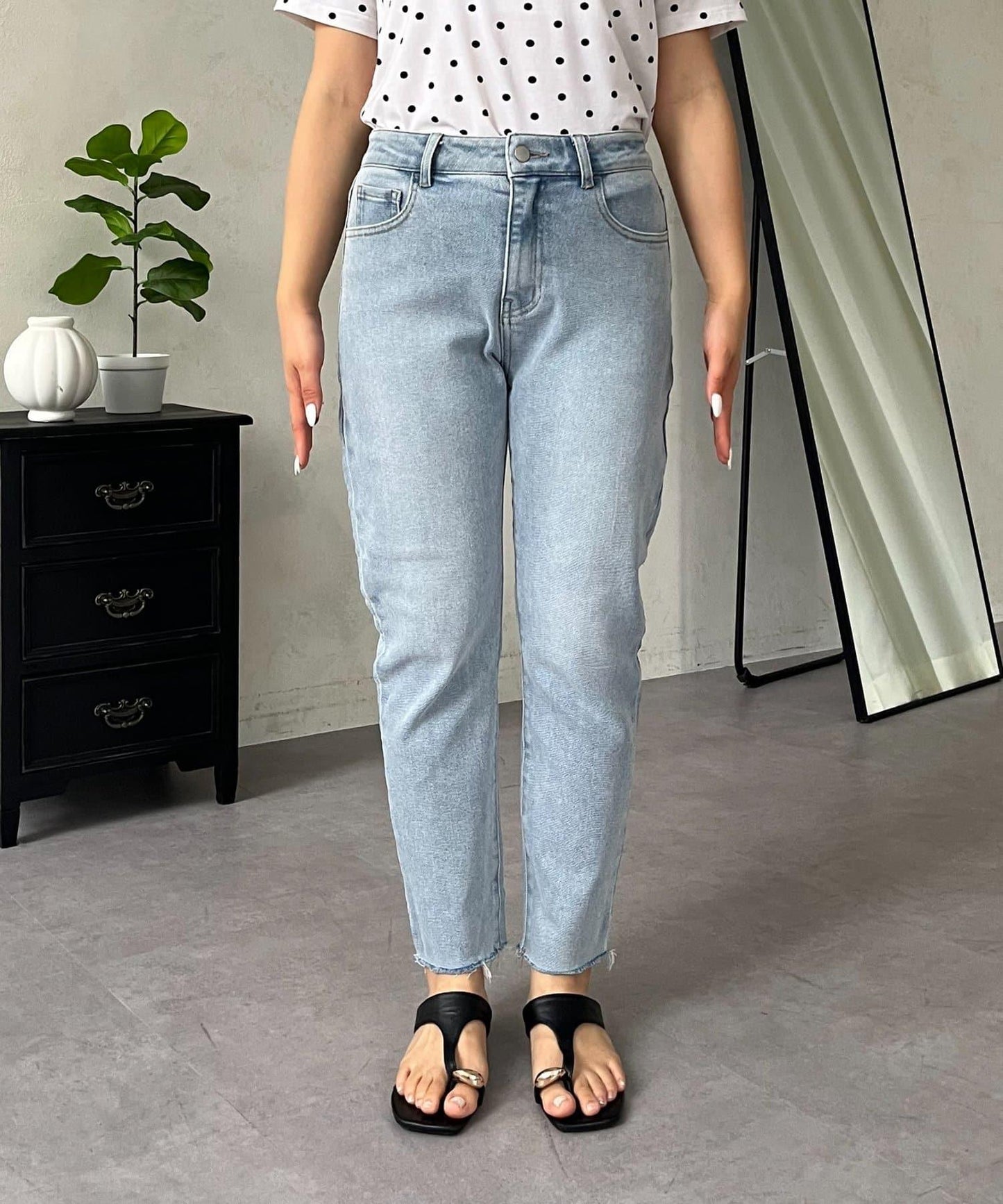 MOMO 錐形牛仔褲