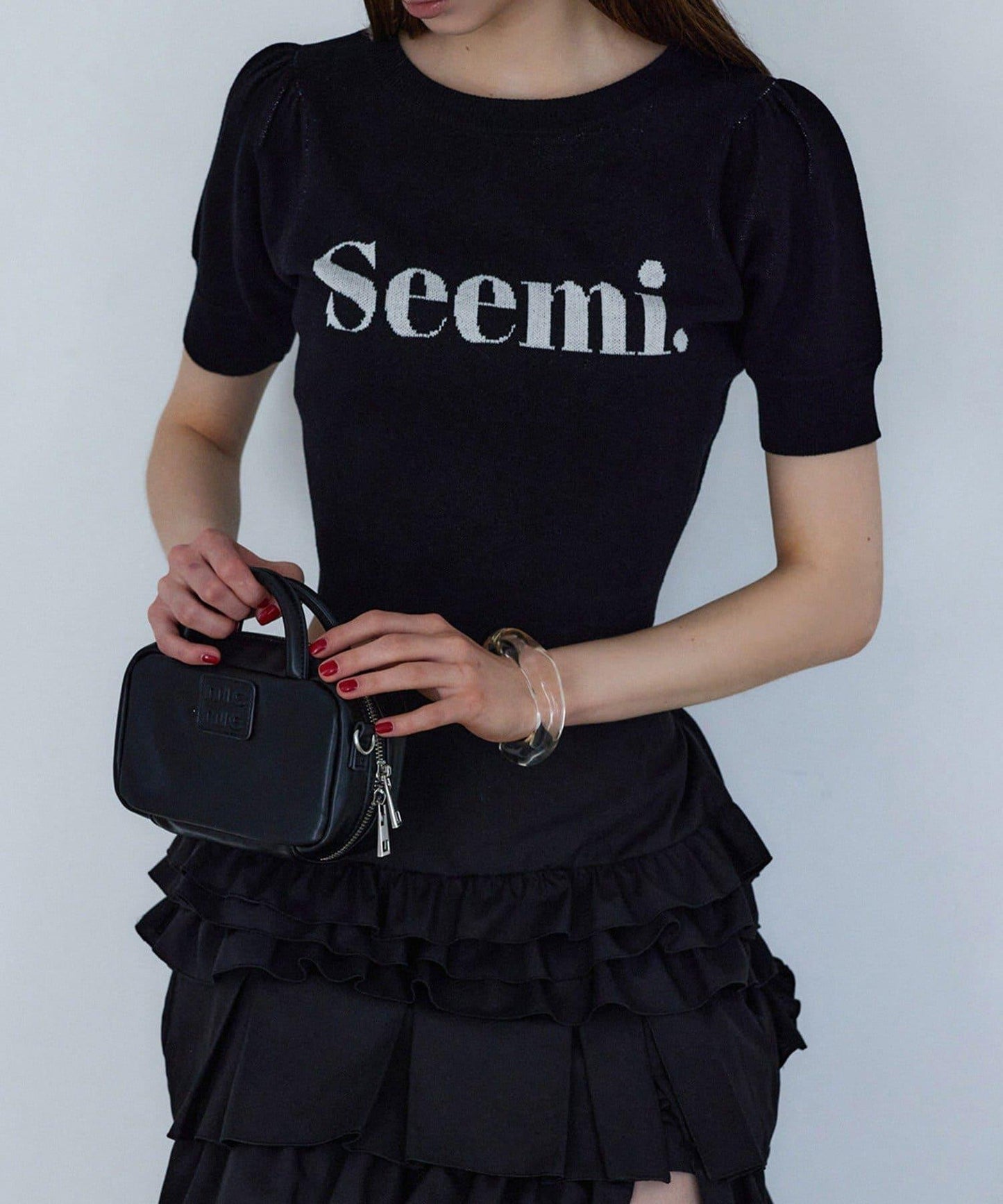 【Seemi】半袖ニット