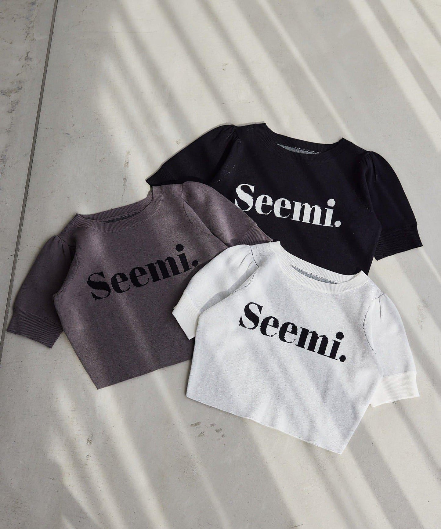 【Seemi】半袖ニット