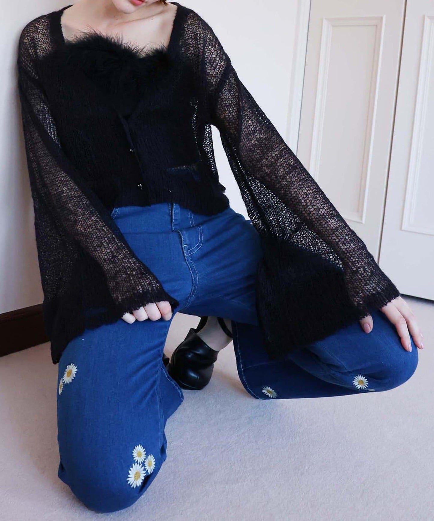 【Seemi】刺繍デニム