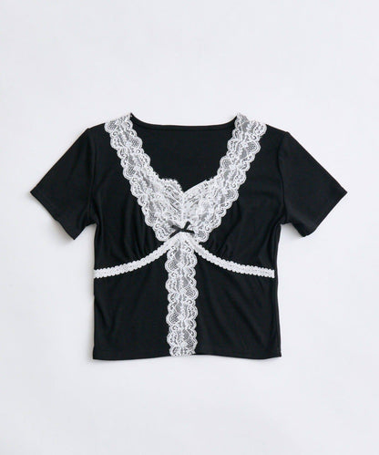 【OLIVE des OLIVE】レース半袖トップス