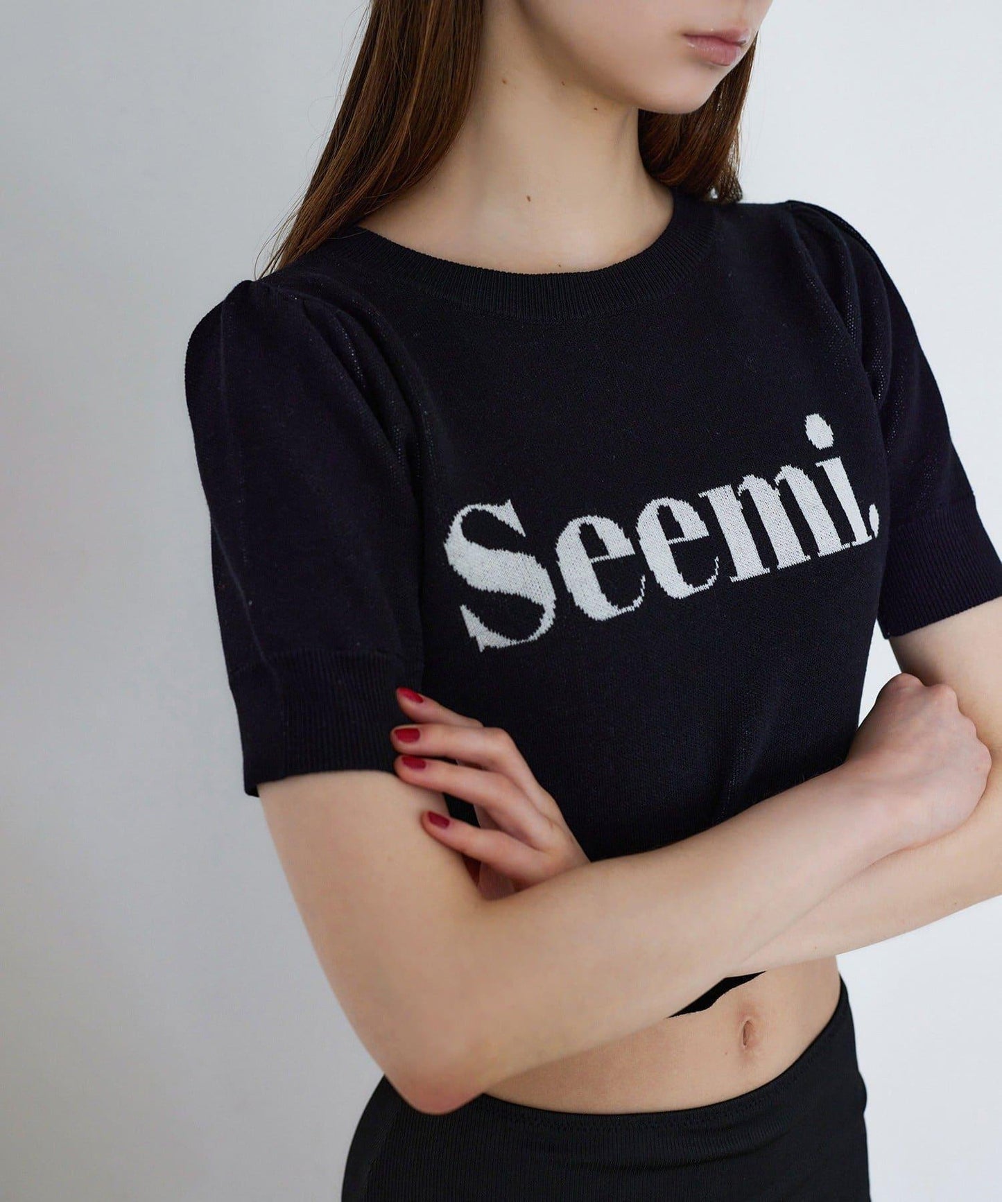 【Seemi】半袖ニット