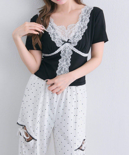 【OLIVE des OLIVE】レース半袖トップス