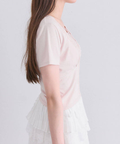 【OLIVE des OLIVE】レース半袖トップス