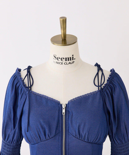 【Seemi】コットンレースブラウス